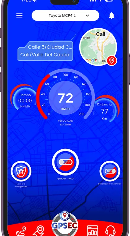 Pantalla 1 de la app GPSEC