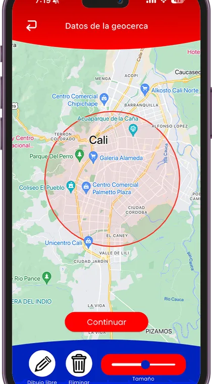 Pantalla 4 de la app GPSEC